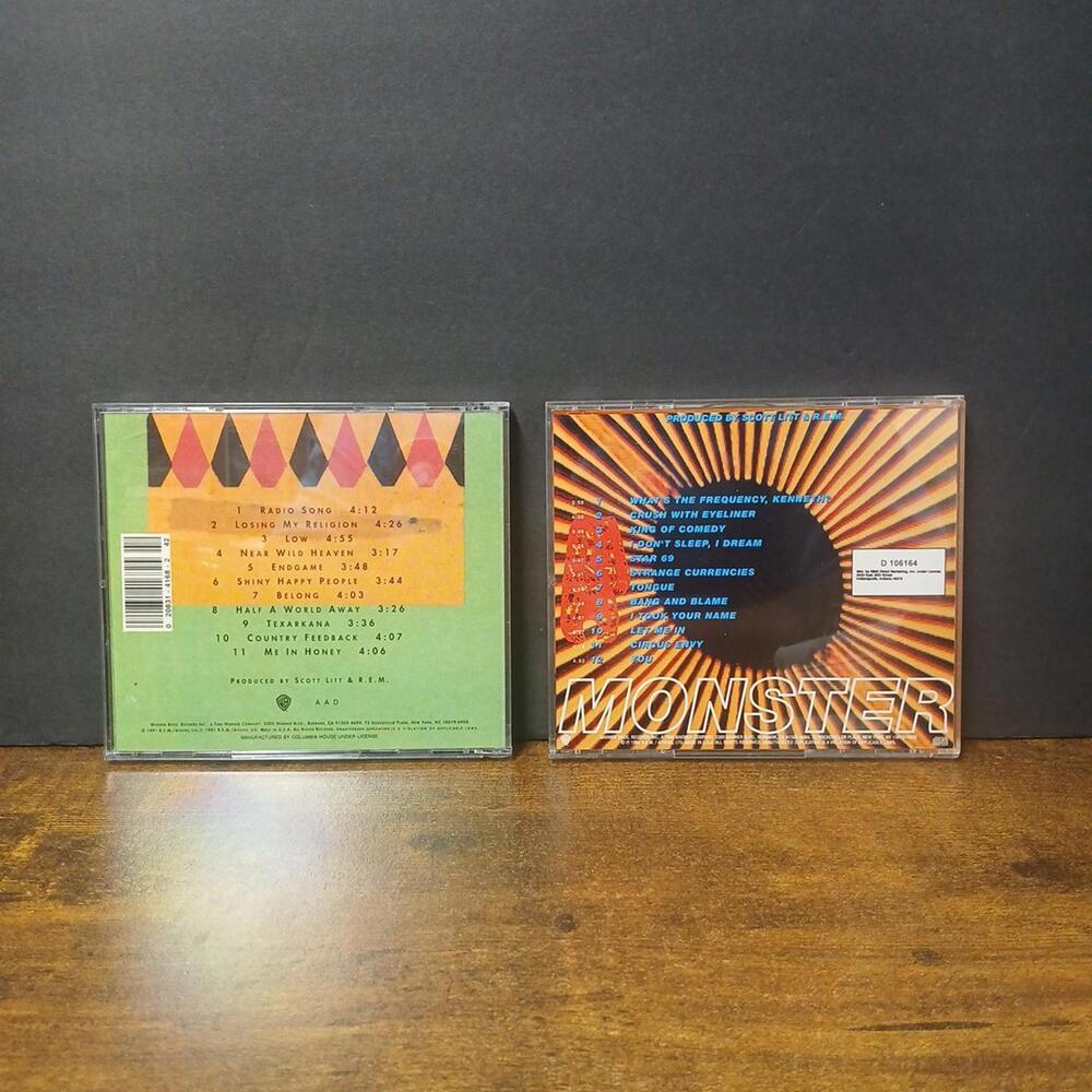 Lot of 2 REM R.E.M. CDs, Out Of Time & Monster - Picture 2 of 4